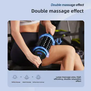 Ab Roller Massager Home Fitness Equipment Foot Relaxation High-Resilience Fitness Tool Lymphatic Drainage Foot Reflexology High-Frequency Vibration Rechargeable Power-Enhanced Roller Massager