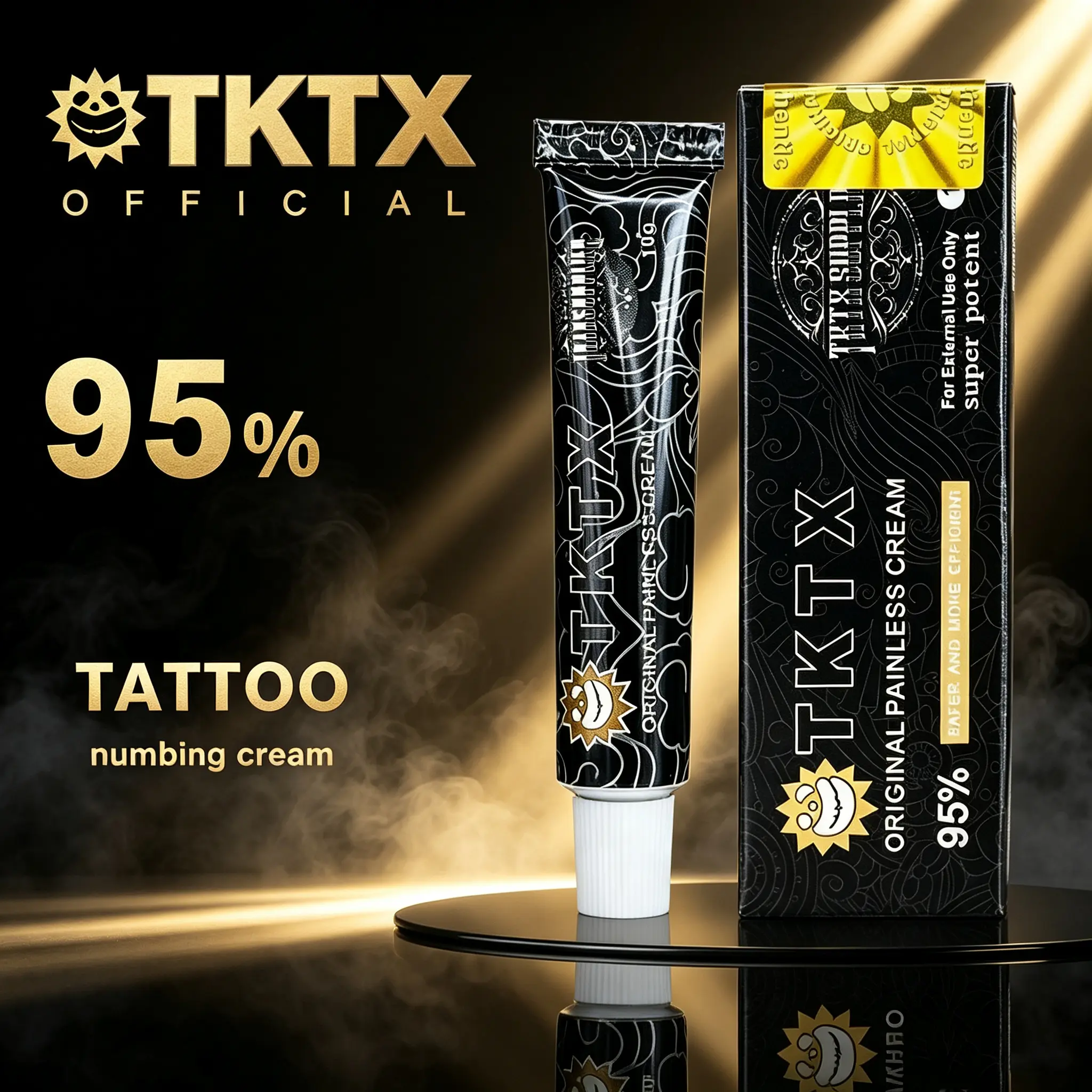 TKTX 95% Max Strength Tattoo Numbing Cream 10g Single-Use Travel Tube, Fast Absorb Non-Greasy Topical Anesthetic, Long Lasting Pain Relief for Tattoo, Microblading, PMU & Piercing, For All Skin Types