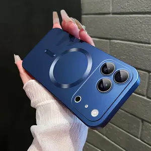 HOTSIAD For iPhone 17 Pro Max 16 15 14 13 12 Pro Max with Camera Lens Protector Case - Magnetic MagSafe Slim Soft TPU Shockproof Bumper Cover