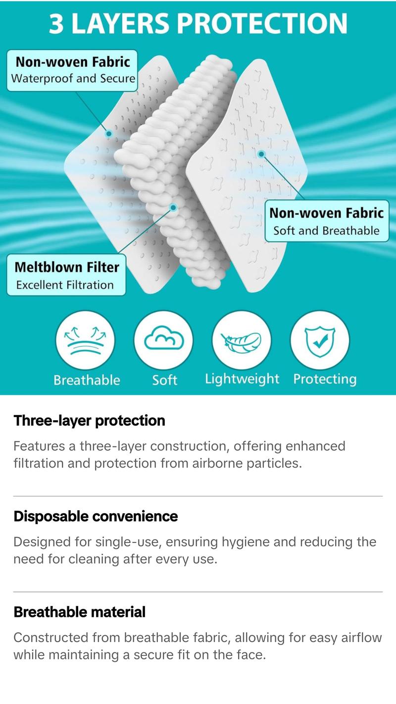 Disposable Face 3 Layer Mask