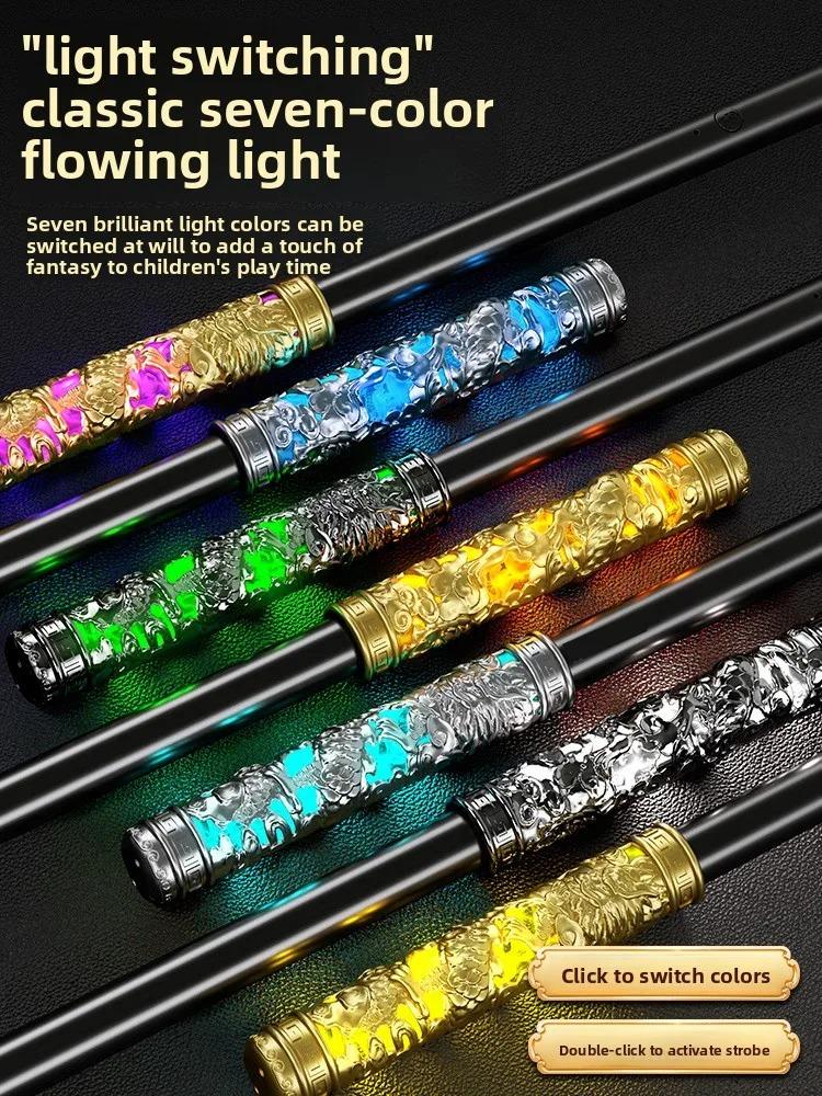 Monkey King Golden Hoop Staff Toy, Voice Controlled Glow Sword for Boys, Kids Retractable Magic Toy