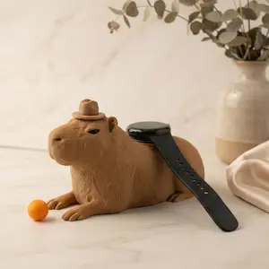 Capybara Animal Smart Watch Charging Dock - Magnetic Hat Accessory, Fruit Accessory, Electronic Wearable Device