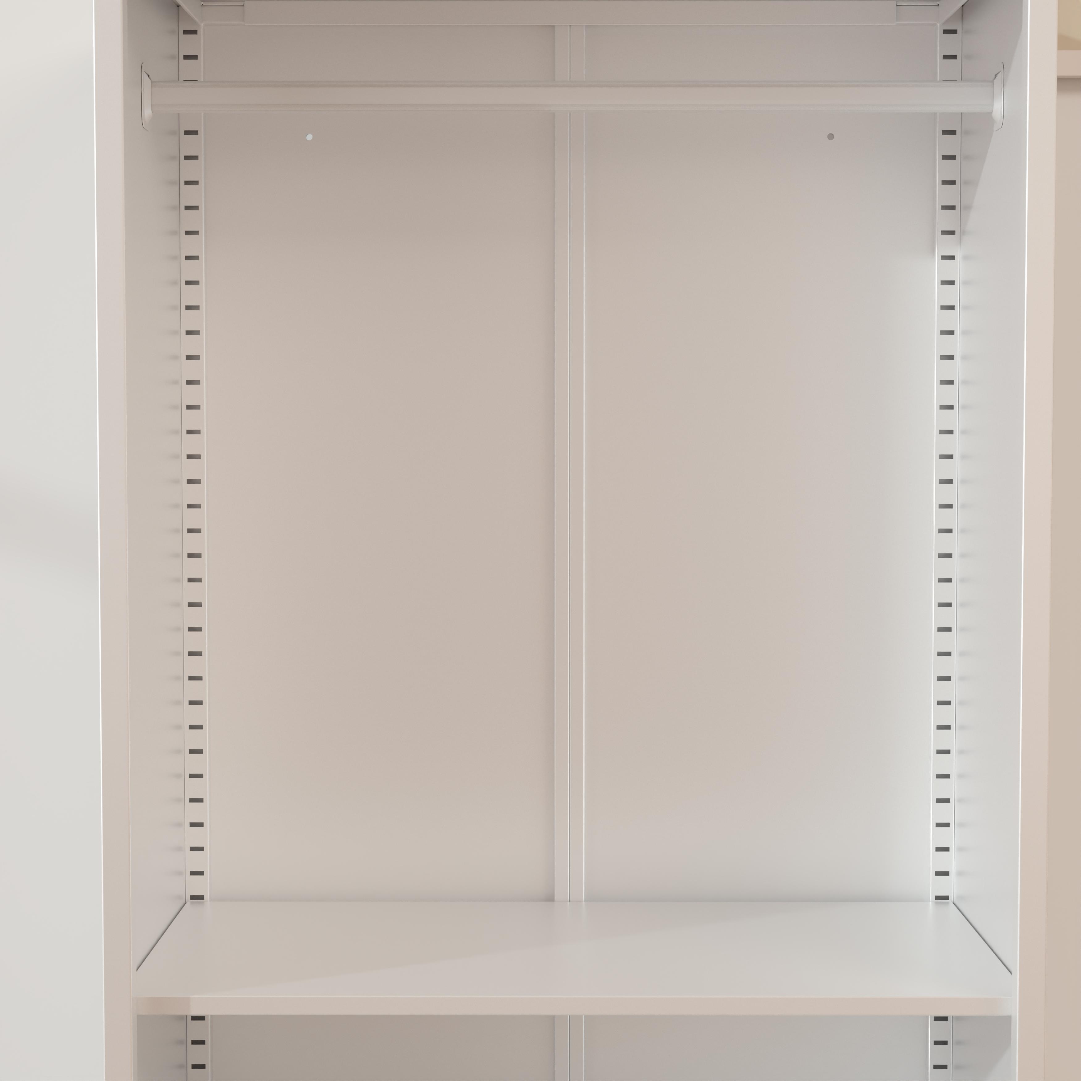 Metal Wardrobe Closet 71" with 2 Doors & 2 Drawers, Armoire Wardrobe Closet with Hanging Rods and Adjustable Shelf, Steel Wardrobe Storage Cabinet for Bedroom, Large mothersdaygift