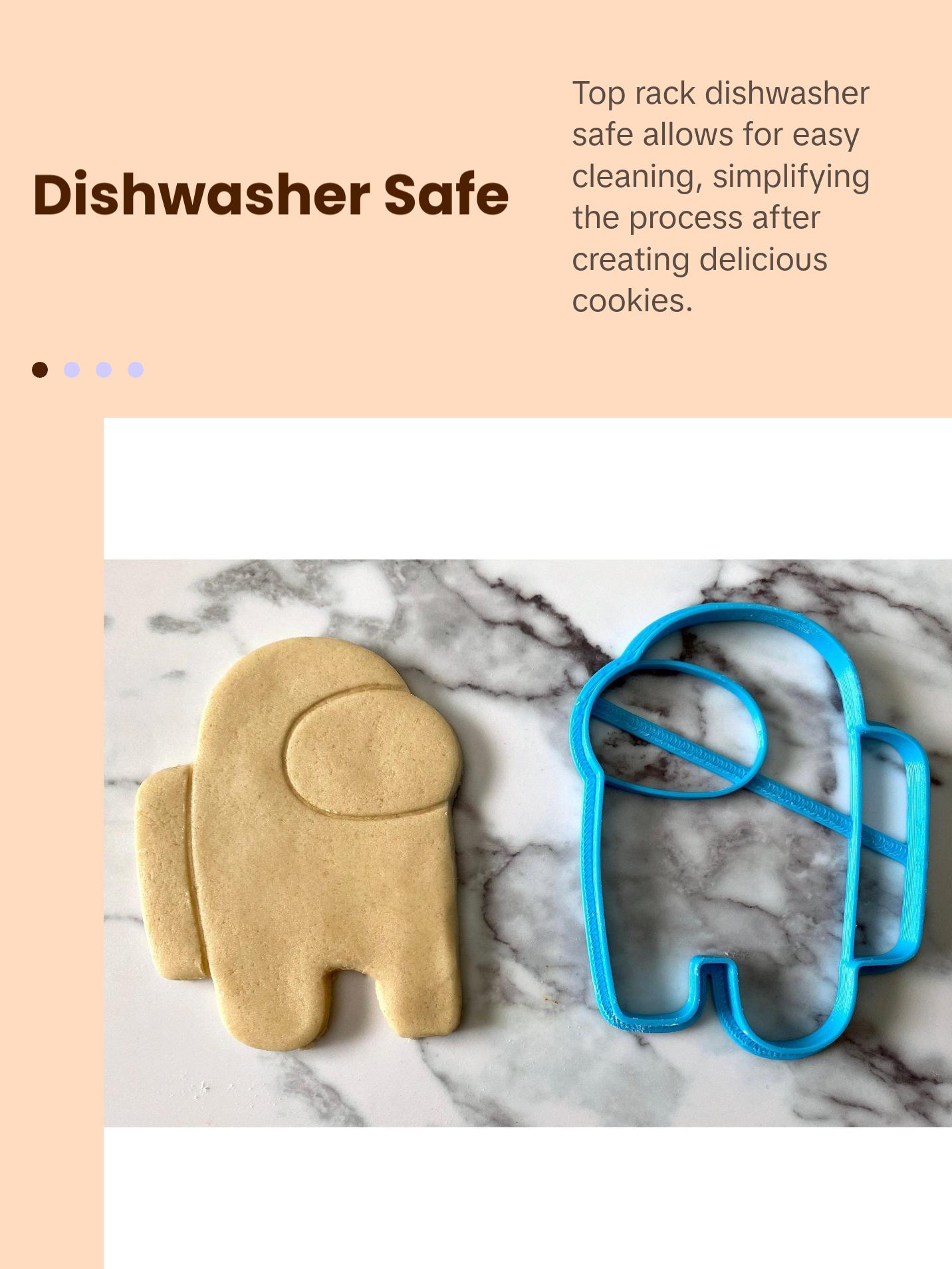 Among Us Cookie Cutters - Imposter, Vent, Schoolgirl Crewmate, Ghost Crewmate, Normal Crewmate Baking Supplies Kit Bakeware