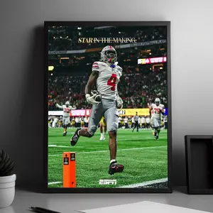 Jeremiah Smith Star In The Making Ohio State Buckeyes National Champ 2025 Poster