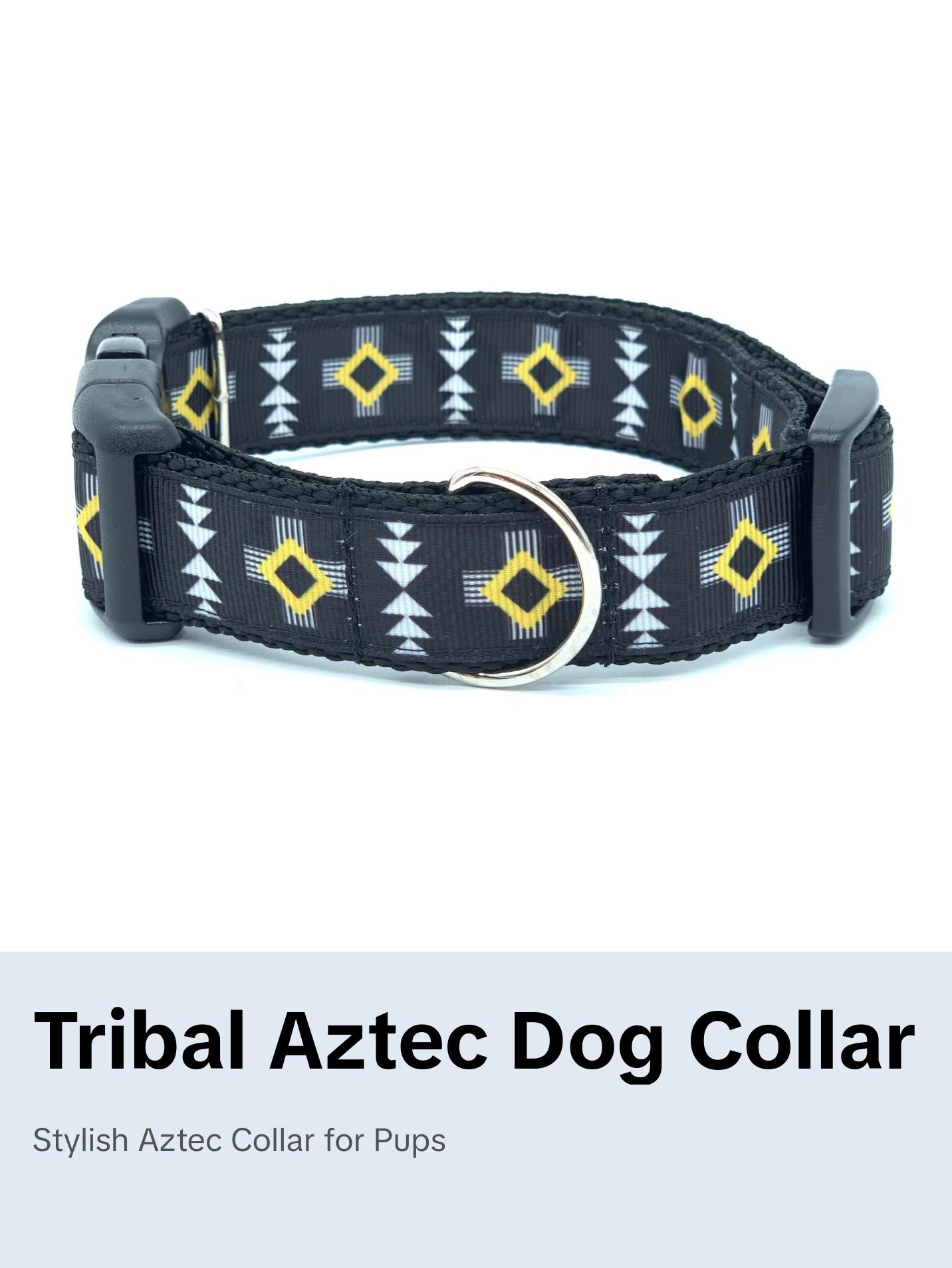 Tribal Aztec Native Dog Collar