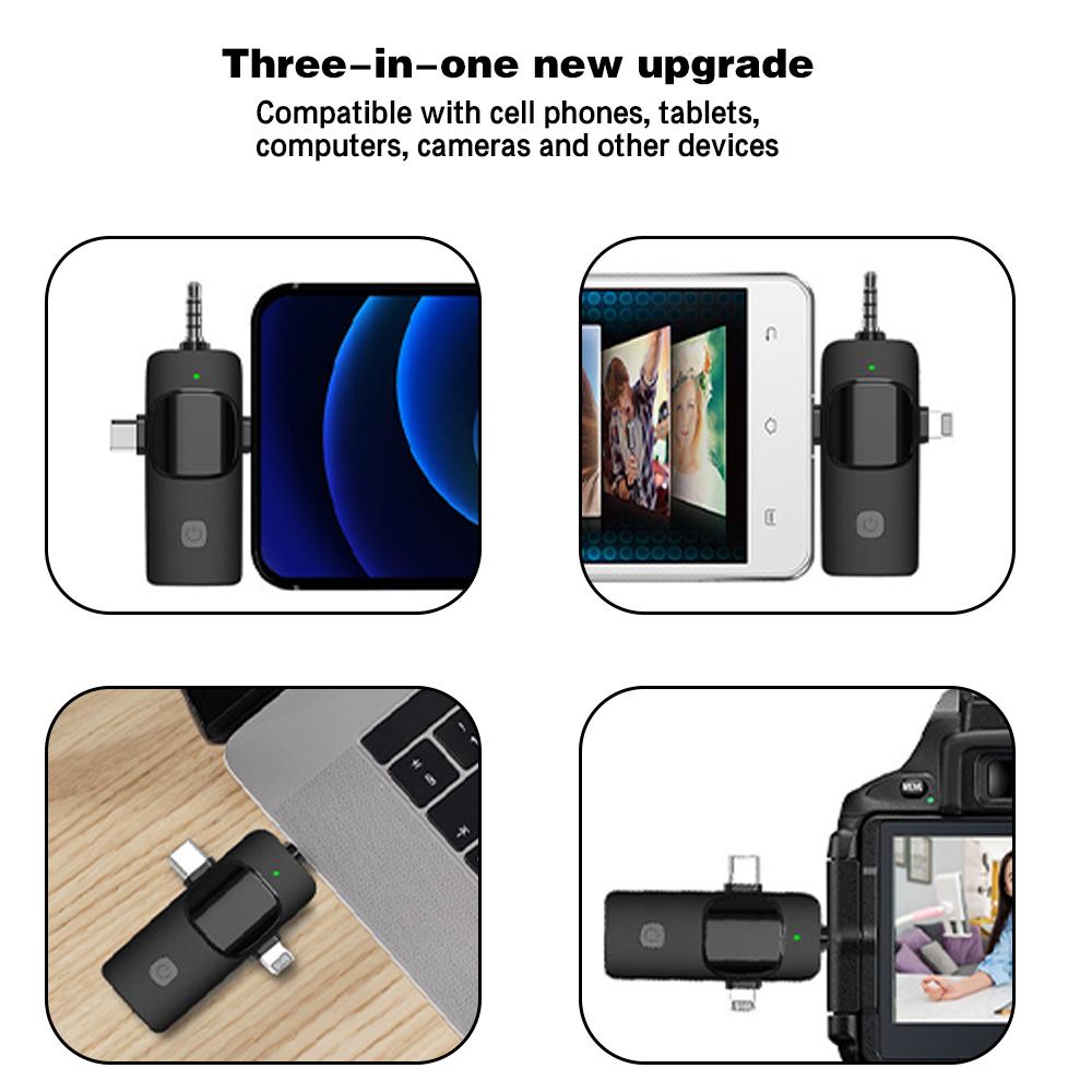 USB C Mini Wireless Microphone for iOS and Android Devices - Noise Reduction Lapel Mic for Recording, Clip on Mic, Mic for Video Recording, Tiktok, Youtube, Vlog USB C Mini Wireless Microphone for iOS and Android Devices - Noise Reduction Lapel Mic for Recording, Clip on Mic, Mic for Video Recording, Tiktok, Youtube, Vlog