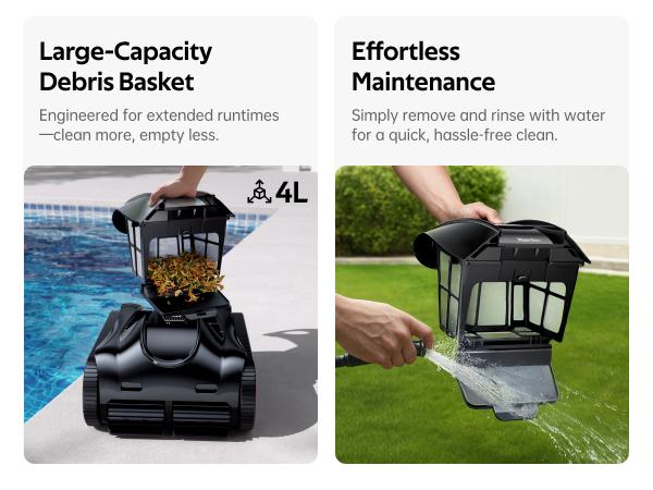 iGarden K Series Cordless Robotic Pool Cleaner for Inground & Above Ground Pools—Cleans Floor, Wall & Waterline with Smart Navigation, Touchscreen, Self-Parking, Up to 9H Runtime. outdoorfun