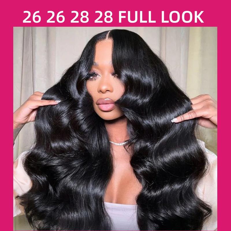 Glulaze Body Wave Sew in Silky Straight Human Hair Bundles 28 inch Salon Quality Quick Weave Raw Hair Extensions  #Outdoorfun