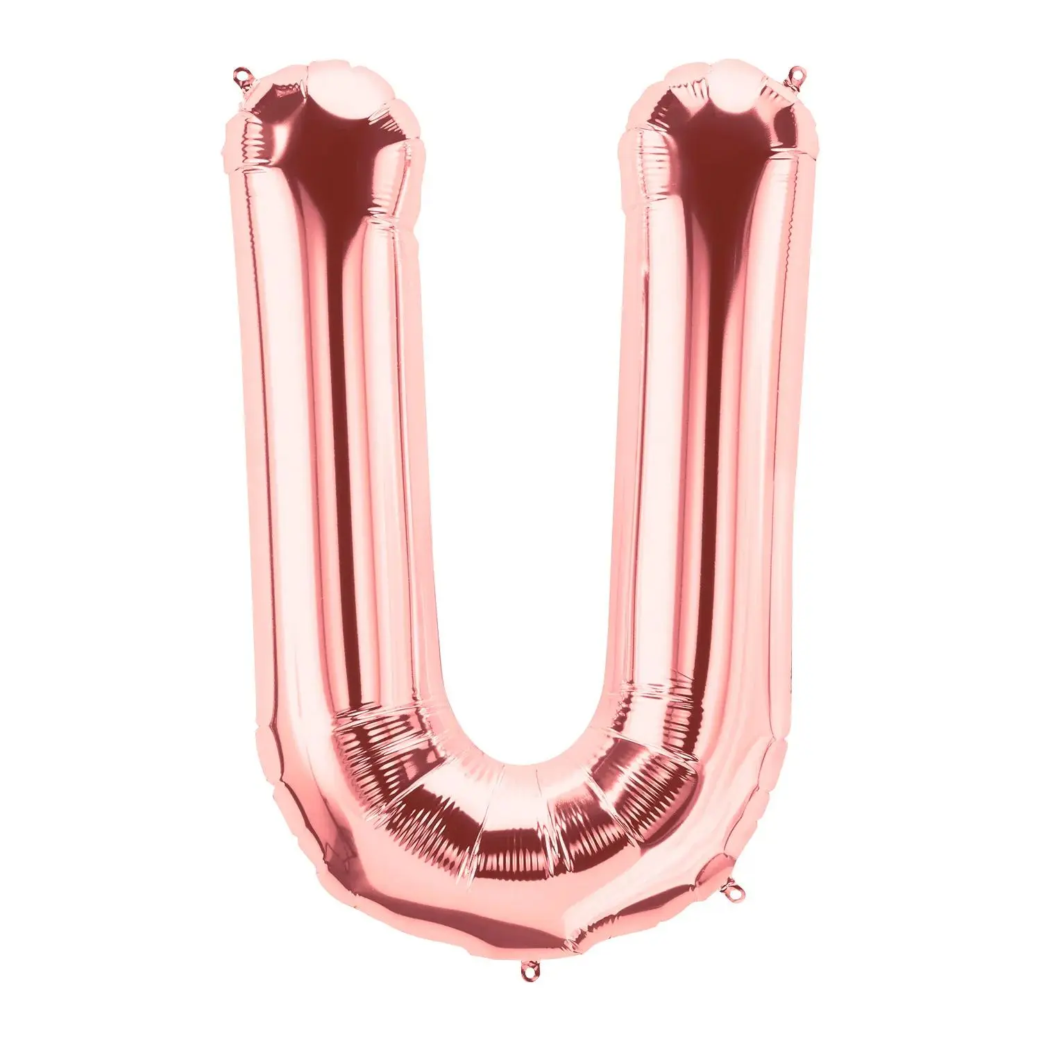 34 in U-Shaped Rose Gold Letter Mylar Foil Blow Up Balloon - 1 Unit Balloon Decor for Birthday, Anniversary, Home Supplies & Festive Party Needs