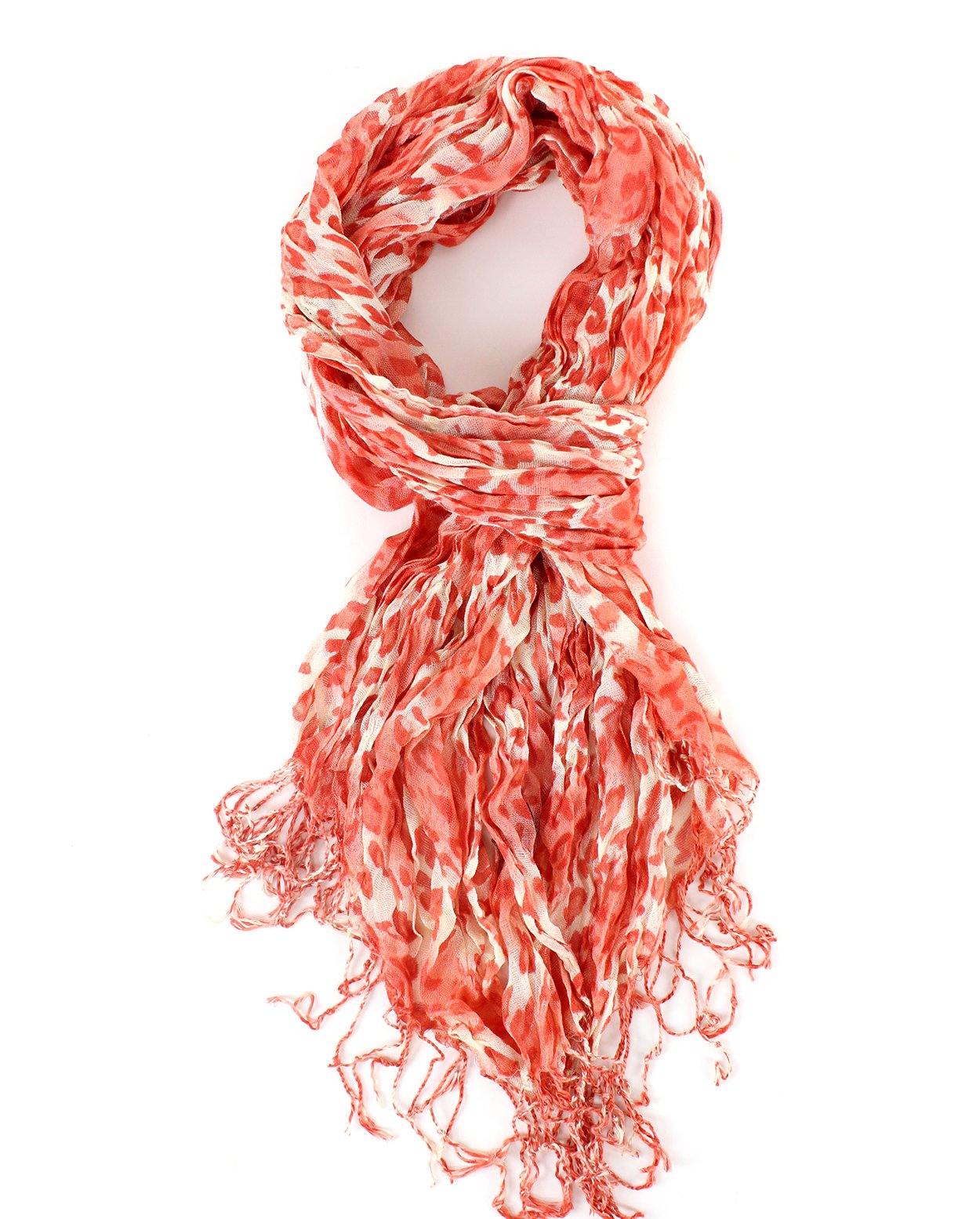 Lightweight Leopard Print Fashion Scarf - Versatile Everyday & Travel Accessory with Fringe Ends Stylish Touch Generous Length Casual Outfit