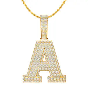 Tewiky 925 Sterling Silver Gold Plated Copper Zircon Seed Bead Clasp with Zircon Letter Pendant Elegant Versatile Jewelry Gift for Various Occasions