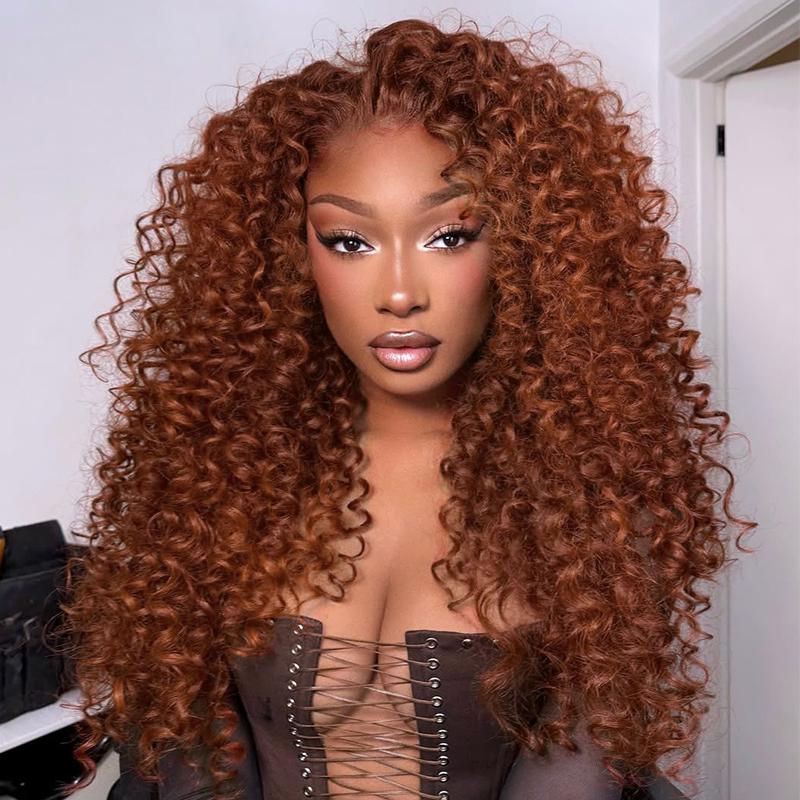 【250% Density】Alipearl Wigs Side Part Copper Color Deep Wave 13x6 Front Lace Wig Human Hair Ready To Go Glueless Wigs Pre Bleached Pre Cut Lace For Black Women Valentine Musts