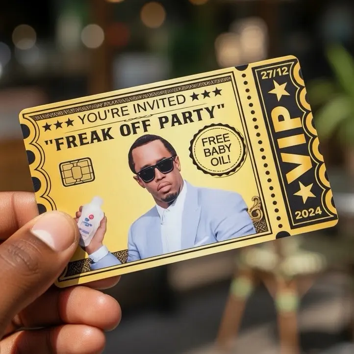 Diddy Freakoff VIP Debit Card Skin Sticker 2 Pack Funny Vinyl Cover
