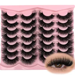 Fluffy Lashes Mink Wispy Cat Eye Faux Mink Lashes Pack Soft Fake Strip Eyelashes 18Mm Long Volume False Eyelashes Natural Look loladook Lightweight Cosmetic Plant