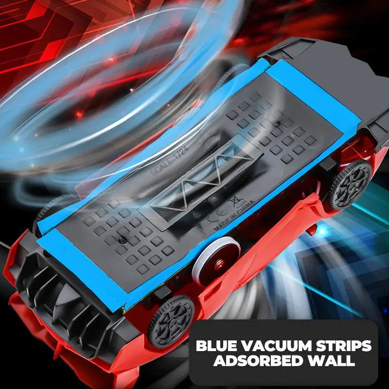 New Wall Climbing Remote Control Car Expert Level Gravity Defying RC Car Christmas Gift for Boys Rechargeable Alloy Cyber-Truck Transformable Mini Forklift Toy Dual-Tire Drift High-Speed LED Off-Road All Terrain 2.4GHz Monster