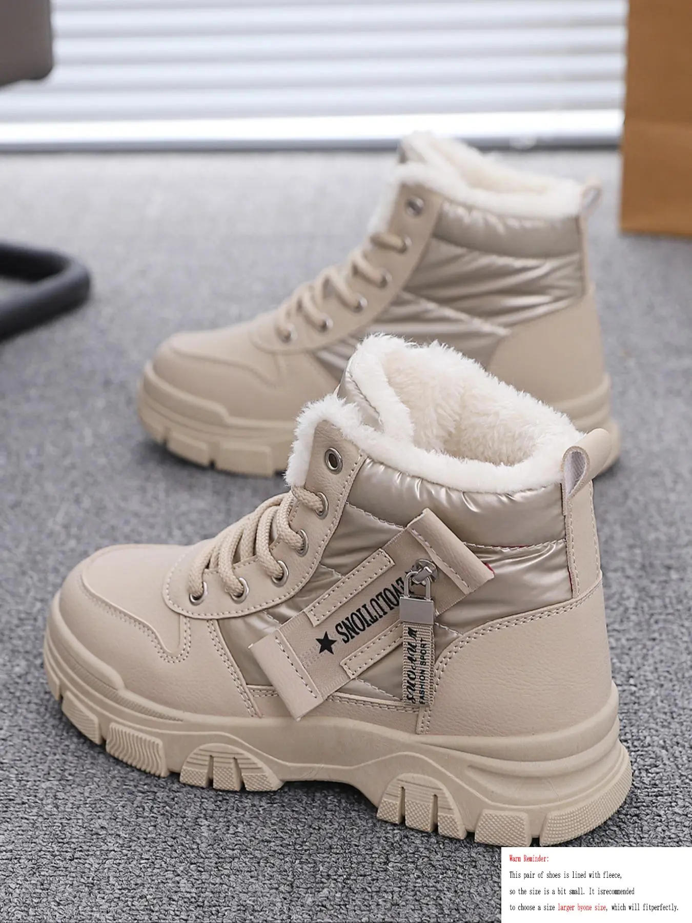 Winter New Style Thickened Casual Sneakers, Versatile Short Boots for Snow & Height Increase, Warm Lining Design for Cold Weather, Footwear, Ankle Boots