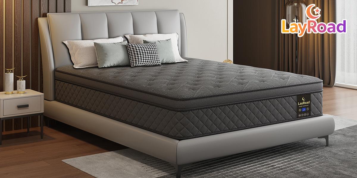 LayRoad 12/14 Inch Twin Full Queen King , Hybrid Memory Foam Mattress in a Box | Pocket Spring + Zoned Support | Soft and Comfortable, Pressure Relief, Medium Firmness, CertiPUR-US Certified(mattresses | queen size mattress | full size mattress)