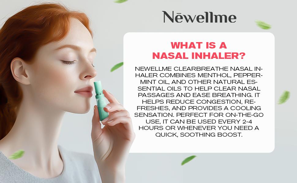 Newellme Nasal Stick - Strong Essential Oil Vapors, Rapidly Combat Drowsiness, Boost Mental Clarity & Refresh Your Mind