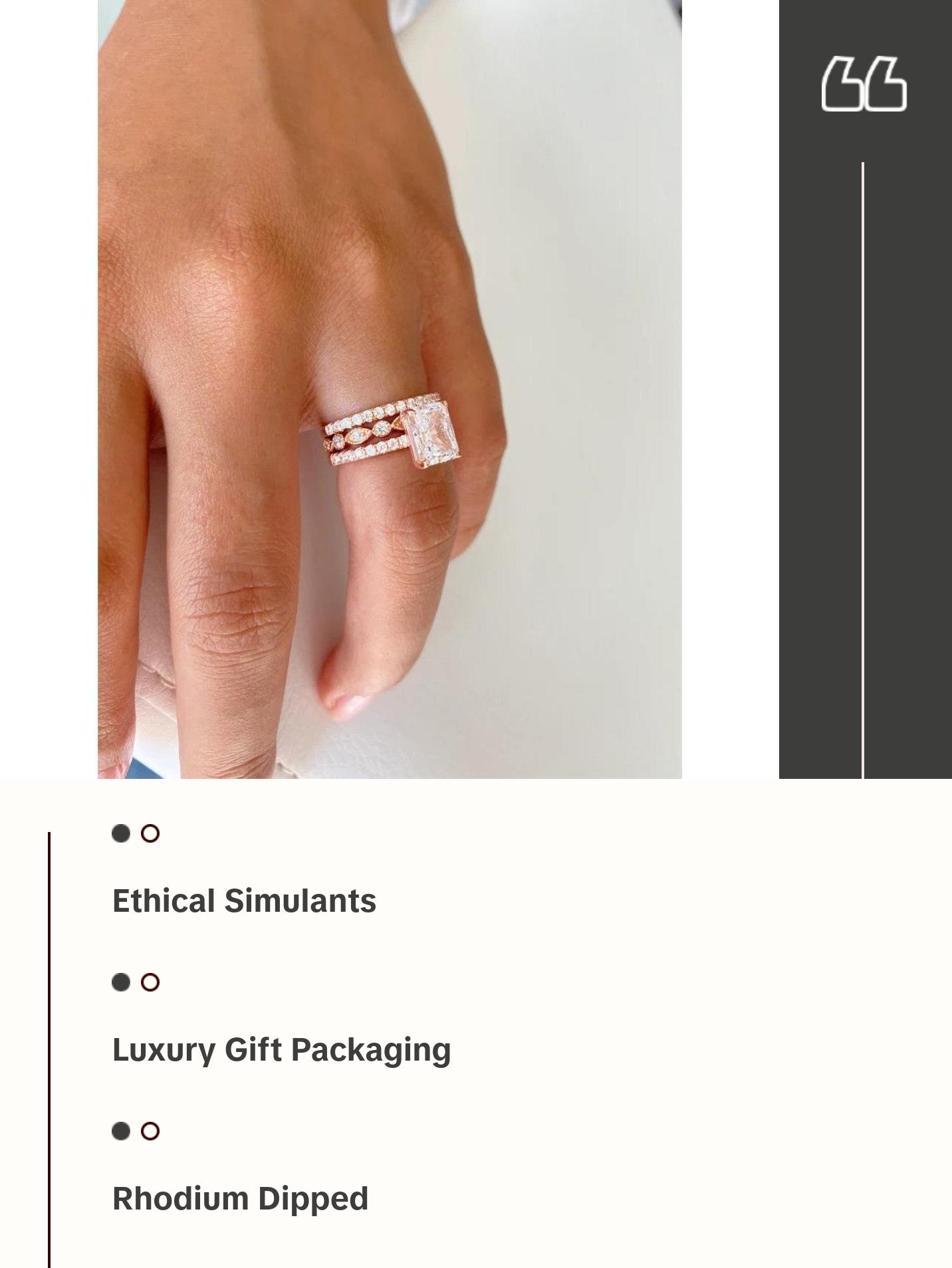 3.50 CTW Radiant Cut, 3-Piece Wedding Ring Set