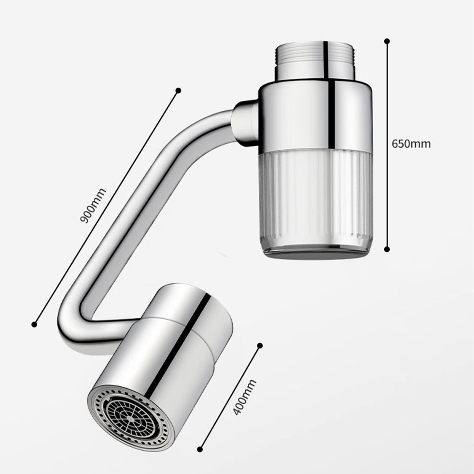 1440° Rotatable Faucet Aerator Extension for Toddlers, Dual Sprayer Mode Bathroom & Kitchen Faucet Attachment, Tap Head Replacement for Smart Face Washing