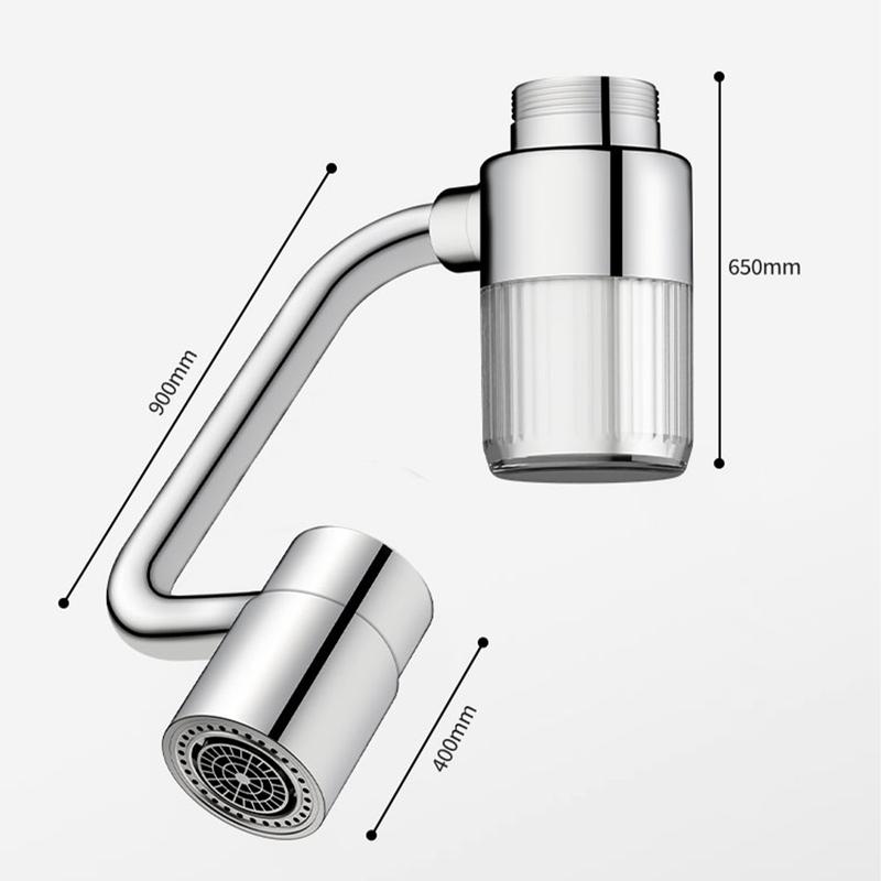 1440° Rotatable Faucet Aerator Extension for Toddlers, Dual Sprayer Mode Bathroom & Kitchen Faucet Attachment, Tap Head Replacement for Smart Face Washing