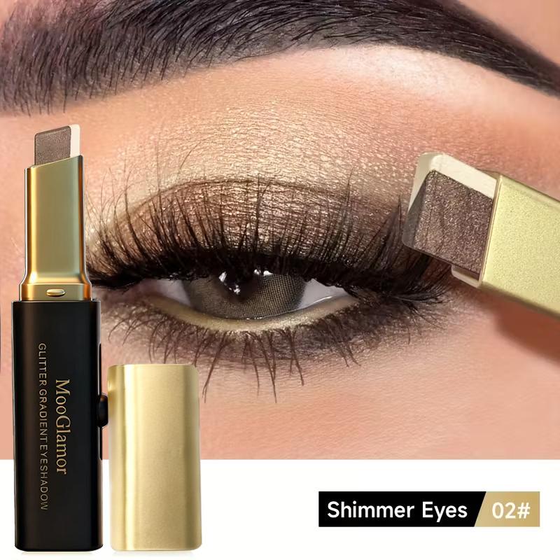 MooGlamor Matte Two Color Eyeshadow Stick Set Long Lasting Makeup Waterproof Highlighter Glossy EyeShadow Pencil Suitable For Beginners Cosmetic