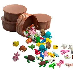 24pcs Mini Animals Articulated Toy Set, Flexible Fidget 3D Printed Animal Figurines, Durable ABS Material, for Ages 3-6
