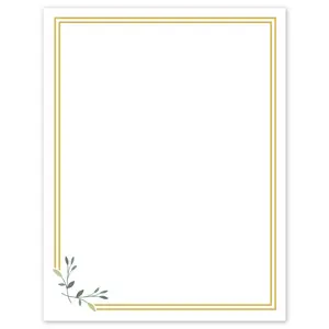 Avery Printable Full-Sheet Cardstock, Gold Double Border with Florals, 8.5" x 11", Matte White Full-Sheet Cardstock, Laser/Inkjet, 10ct, Great for Craft Cardstock Paper