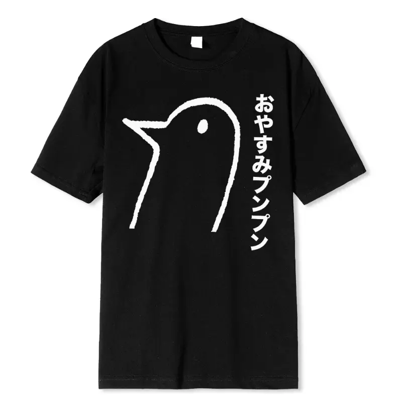 Oyasumi PunPun Modal Print T-Shirts Funny Anime Streetwear T-shirts Men Women Short-sleev Fashion Harajuku Cartoon Tee Shirt