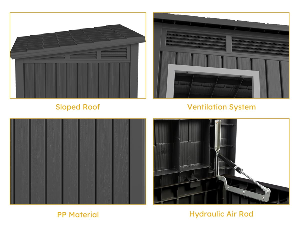 Dog House for Indoor & Outdoor - Weatherproof & Removable Roof, Fits Small to Large Dogs-Best Christmas Gifts. (43.7" L x 34.45"W×7.01"H)