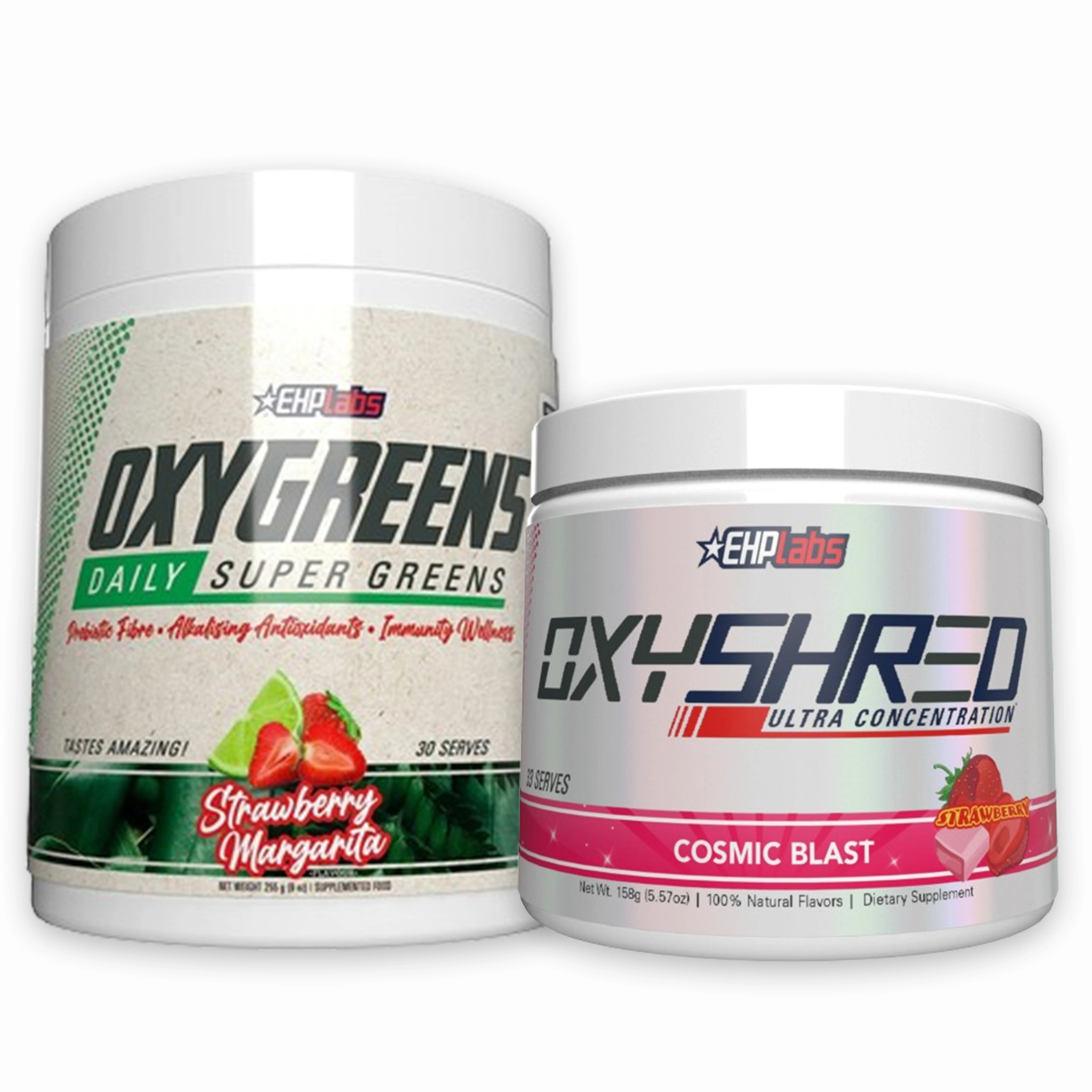 OxyShred + OxyGreens Reset Bundle | Pre-Workout Energy + Daily Super Greens | Energy & Digestion Support | Light Wellness Routine Combo