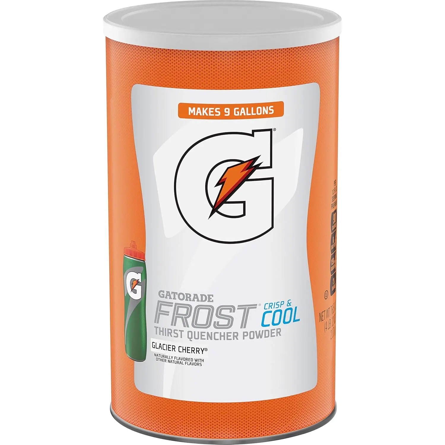 Gatorade Thirst Quencher Electrolyte Enhanced Sports Beverage Powder, Glacier Cherry Flavor, 76.5oz Canister - Powdered Electrolyte Hydration Drink