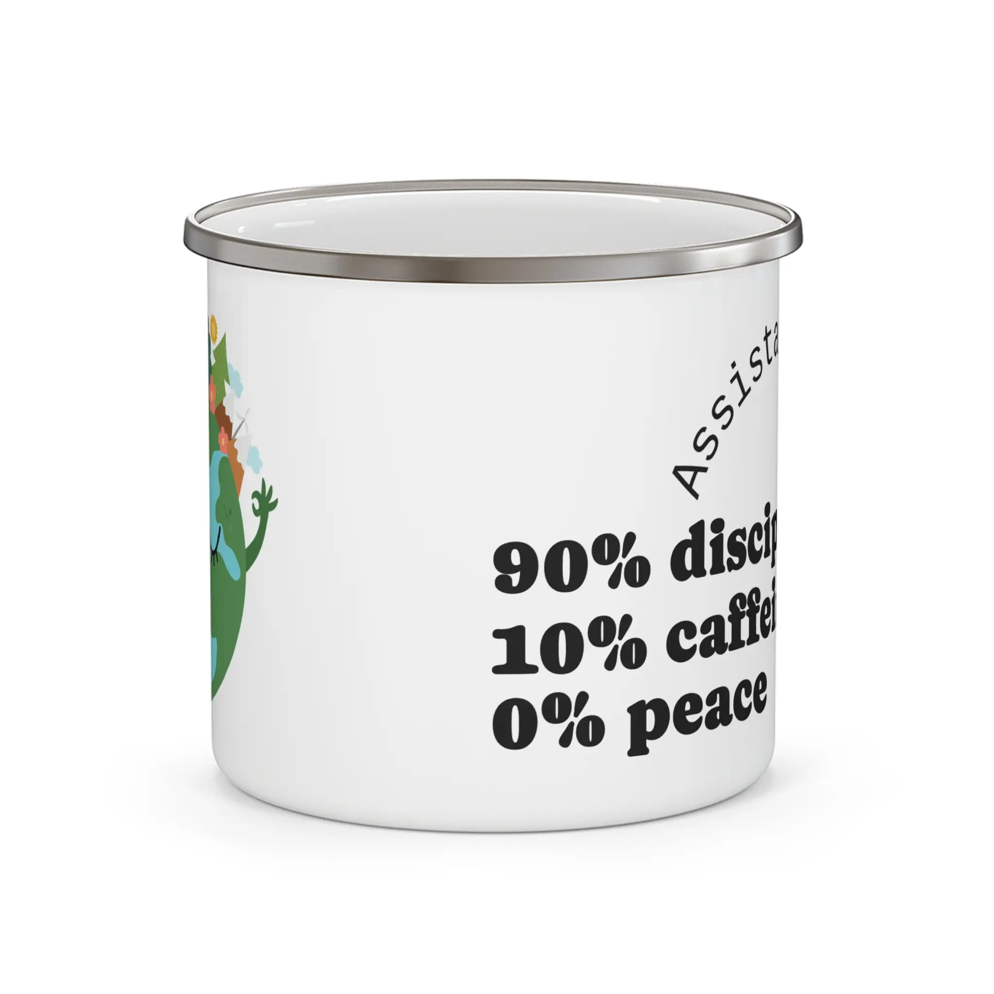 Enamel Mug Retro Camping Cup 12Oz Stainless Steel Lightweight Portable Reusable Washable Outdoor Adventure Drinkware Campfire Coffee Tea Cup Happy Camper Enamelware