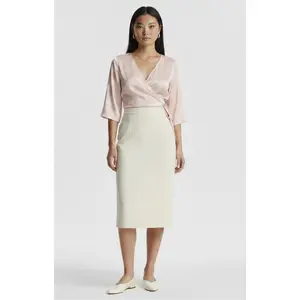 Gia Satin Wrap Top - Pink