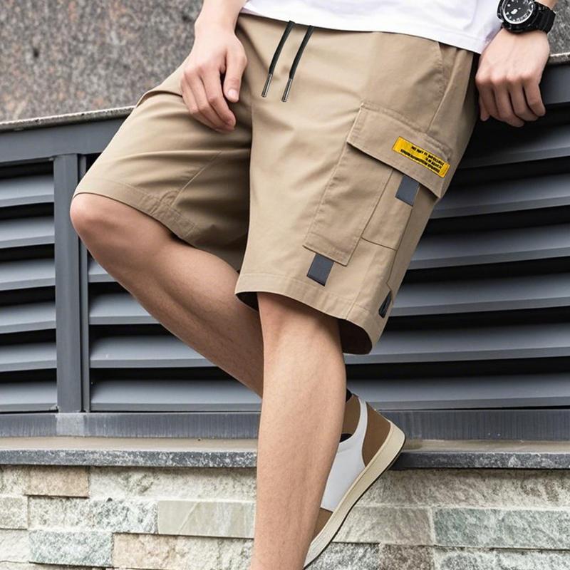 Men's casual shorts | Essential shorts for outings, suitable for casual outfits, lightweight and breathable, with flap pockets on both sides - fashionable and versatile, regular fit - slight stretch, comfortable fabric, trendy style