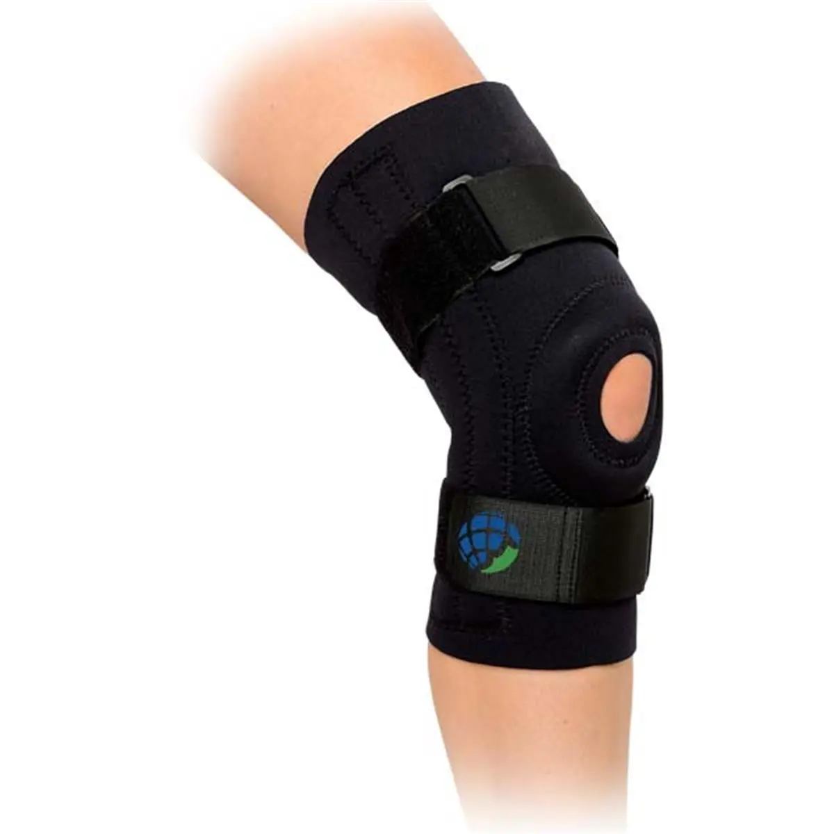 Advanced Orthopaedics Neoprene Knee Brace for Knee Pain Relief - Donut Buttress, Spiral Steel Stays, Tapered Back, Equal Compression, Tubular, Large, 0.54 lbs, Provides Warmth, Reduces Recovery Time