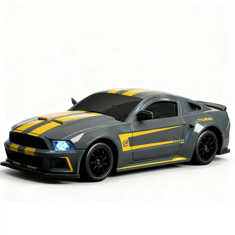 1:24 Scale Remote Control Drift Car - 2.4GHz 4WD RC Drift Car with LED Lights & Tires - Remote Control Racing Car, Perfect Birthday Gift for Kids