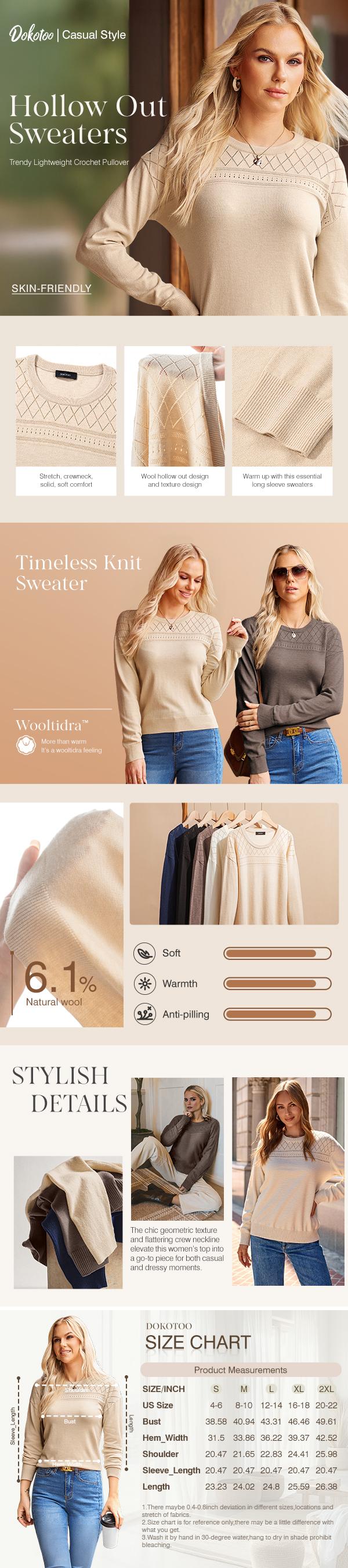 Dokotoo Womens Sweaters Long Sleeve Crewneck Warm Pullover Knit Tops 2026 Casual Trendy Soft Comfort Lightweight Sweaters for Women Winter Clothes Fashion Dokotoo Womens Sweaters Long Sleeve Crewneck Warm Pullover Knit Tops 2026 Casual Trendy Soft Comfort Lightweight Sweaters for Women Winter Clothes Fashion