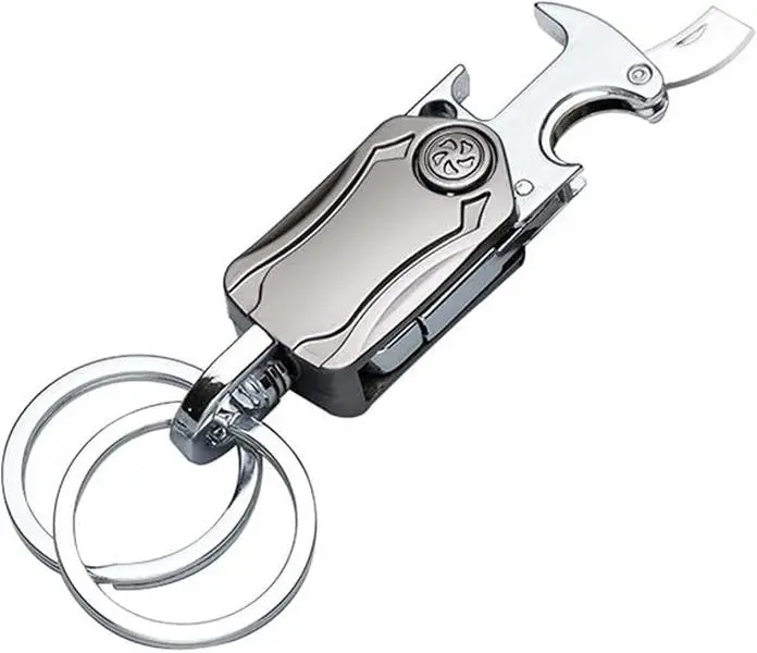 Versatile Carabiner Keychain with 360° Rotation | Portable Bottle Opener & Key Fob Clip for Daily Use- Accessories > Keychains- junk, keychain