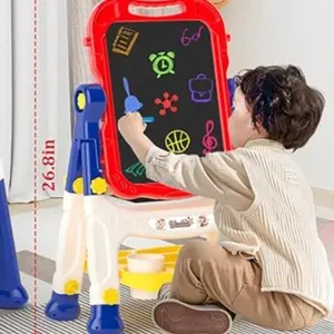 【Toddler Easel】Easel for Kids,Toddler Toys for Ages 2-10, Double-Sided Magnetic Kids Art Easel for 2 Year Old Boy Birthday Gift,Toys for 3 Year Old Boy Dry Erase Boards,Drawing Boadrs for 2 3 4 5 Years Old Girl Gift