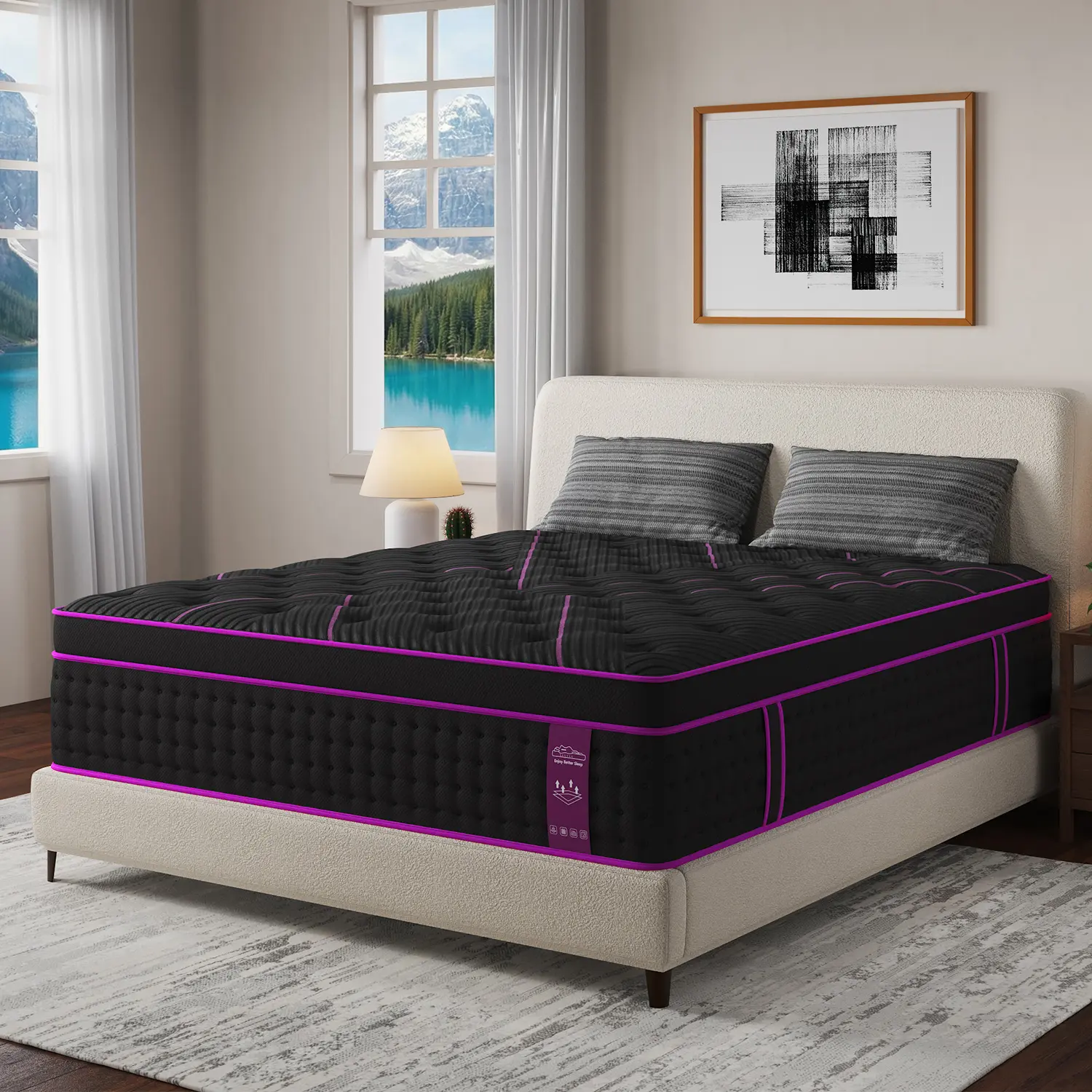 12/14 Inch Twin Full King Queen Mattress,  Memory Foam Pocket Spring Hybrid Mattress in a Box,with Provide Support and Improve Sleep Mattresses,Medium Firm