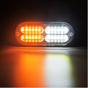 Nilight 4-pack LED strobe lights, 12V, sync function, amber/white, 24 LED hazard warning lights, with controller, can be hardwired or plugged in, suitable for cars, trucks, RVs, and campers. Product shown in the picture.