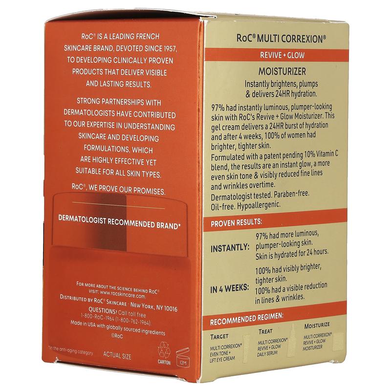 RoC Multi Correxion, Revive + Glow, Moisturizer + Vitamin C, 1.7 oz (48 g)