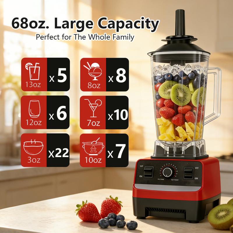 Slushie Machine Juicers Machines High Speed Blender 2-in-1 Countertop 600-Watt 68 Oz for s Shakes Ice Crush & Frozen Drinks Smoothie Professional Powerful