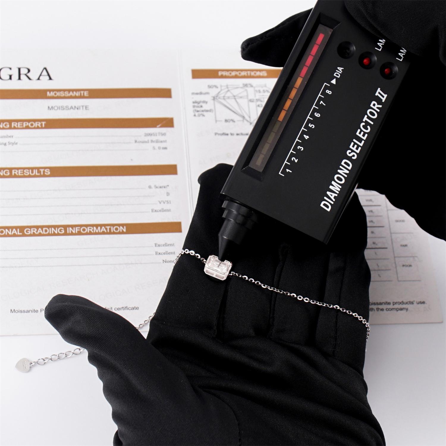 Delzzad 1ct Step Cut Bezel Bracelet Synthetic Moissanite S925 Sterling Silver Bracelet Chain Jewelry Birthday Engagement Wedding Anniversary Perfect Christmas Gifts Delzzad 1ct Step Cut Bezel Bracelet Synthetic Moissanite S925 Sterling Silver Bracelet Chain Jewelry Birthday Engagement Wedding Anniversary Perfect Christmas Gifts