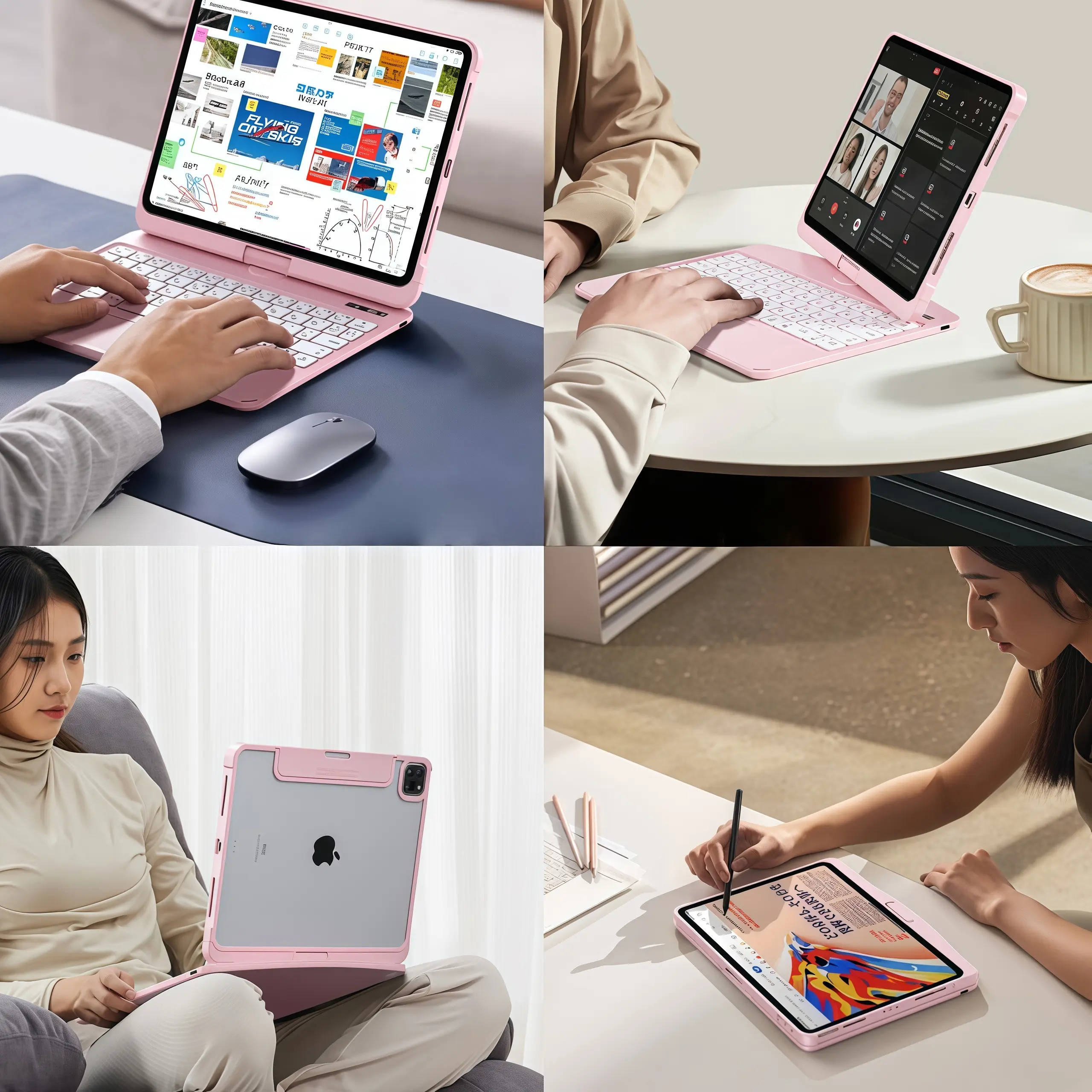 Fashionable Solid Color Series iPad KeyboardCase– Compatible with