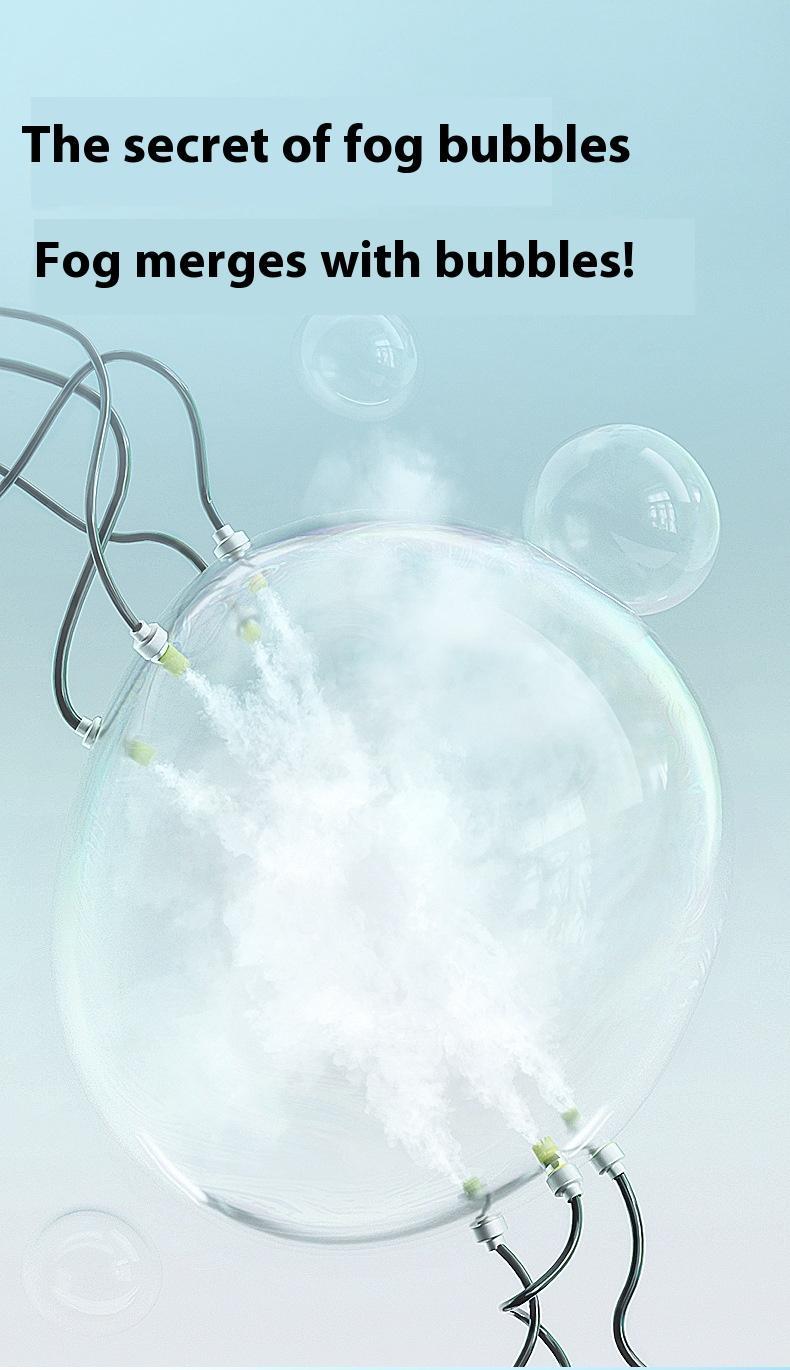 Fog Bubble Machine, Rechargeable Automatic Electric Smoke Bubble Machine, Magic Smoke Bubble Maker, Colorful Lights & Music, Bubble Fog Game for Parties, Beaches, Summer.Gift for Boys, Girls