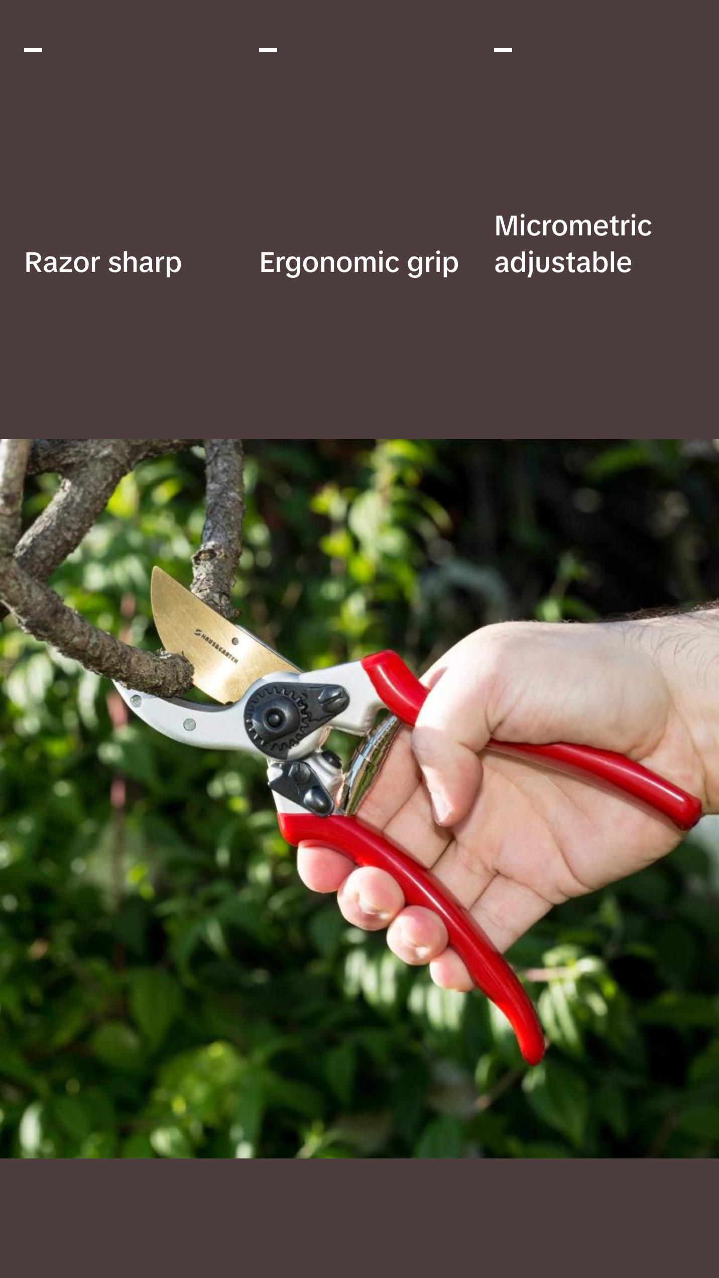 Titanium Pruning Shears - Heavy-Duty Bypass Classic Style by Classic Style