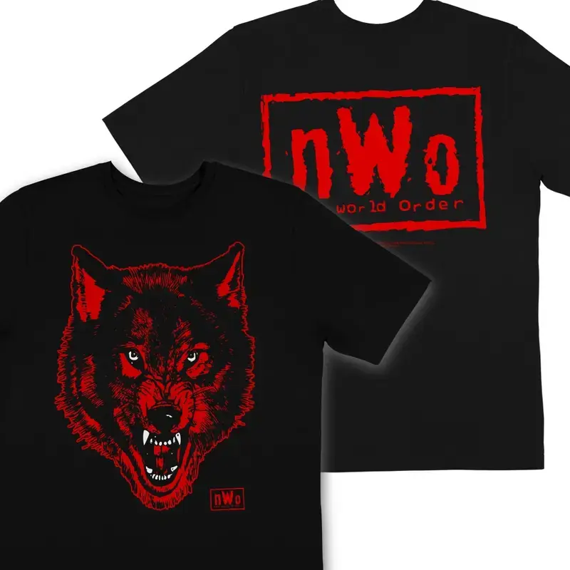 NWT nWo Wolfpack T-Shirt, New World Order WCW Tee, Retro Logo Wrestling WWE WWF Shirt S-5XL